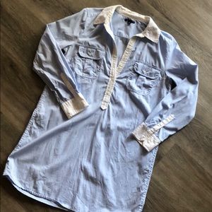Gap Light Blue Cotton Shirtdress - Med